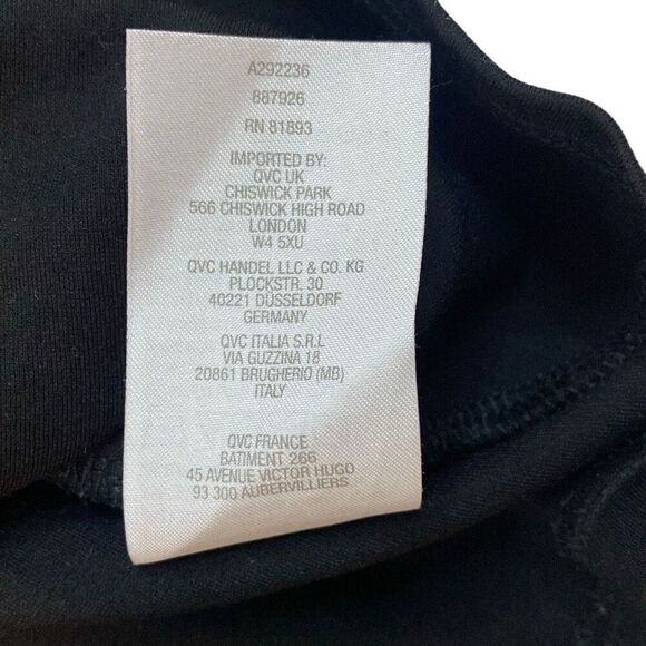 H by Halston Black Cap Sleeve Faux Wrap Top Size 3XL - Picture 5 of 7